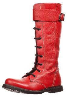 fullstop.   Lace up boots   red