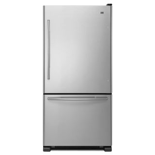 Maytag 18.5 cu ft Bottom Freezer Refrigerator with Single Ice Maker (Stainless Steel) ENERGY STAR