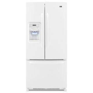Maytag 21.7 cu ft French Door Refrigerator with Single Ice Maker (White) ENERGY STAR