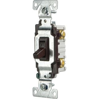 Cooper Wiring Devices 15 Amp Brown Single Pole Light Switch