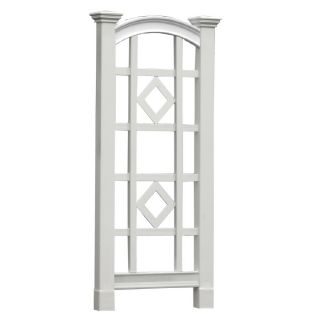 New England Arbors 27 in W x 60 in H White Vinyl Freestanding Garden Trellis