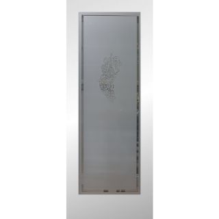 ReliaBilt 24 in x 80 in 1 Lite Solid Core Non Bored Frosted Interior Slab Door