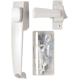 WRIGHT PRODUCTS 3.5 in White Screen Door and Storm Door Push Button Latch