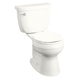 KOHLER Cimarron White 1.28 GPF (4.85 LPF) 12 in Rough In WaterSense Round 2 Piece Comfort Height Toilet