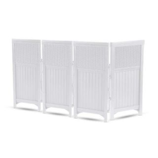 Suncast 44 in x 23 in White Vinyl/Polyresin Outdoor Privacy Screen