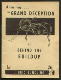 Grand Deception Behind Build up Breast Jokes booklet 1940s Entertainment Collectibles
