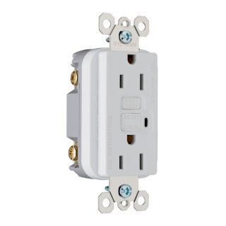 Pass & Seymour/Legrand 15 Amp White Decorator GFCI Electrical Outlet