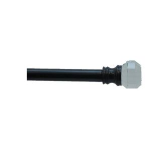 Style Selections 48 in to 84 in Black Metal Single Curtain Rod
