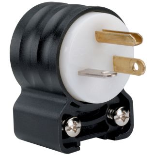 Pass & Seymour/Legrand 20 Amp 125 Volt Black 3 Wire Grounding Plug