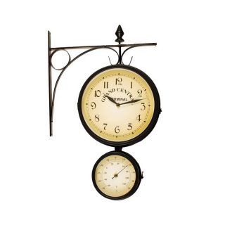 Ashton Sutton Wall Thermometer and Clock