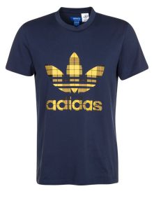adidas Originals   PLAID   Print T shirt   blue