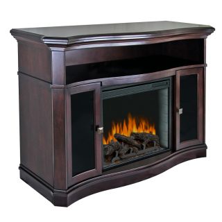Pleasant Hearth 54 in W 4,600 BTU Merlot Wood and Metal Wall Mount Electric Fireplace with Thermostat and Remote Control
