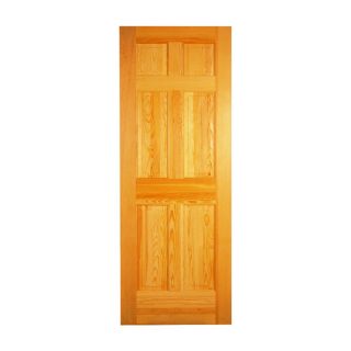 ReliaBilt 24 in x 80 in 6 Panel Pine Solid Core Non Bored Interior Slab Door