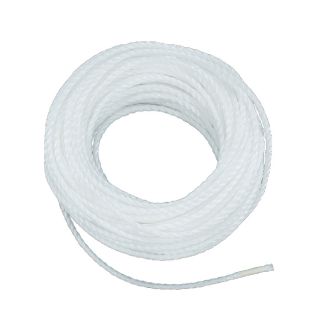 Lehigh 3/8 in x 50 ft White Twisted Nylon Rope