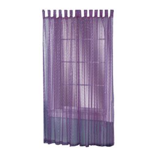 Style Selections Icicle 84 in L Kids Purple Tab Top Window Curtain Panel
