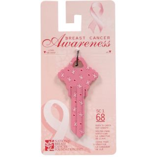 The Hillman Group #68 Breast Cancer Awareness Key Blank