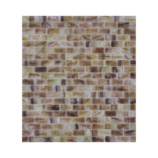 American Olean Visionaire Evening Shadow Glass Mosaic Subway Indoor/Outdoor Wall Tile (Common 13 in x 13 in; Actual 12.87 in x 12.87 in)