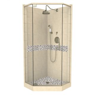 American Bath Factory Java 86 in H x 36 in W x 36 in L Medium with Accent Neo Angle Corner Shower Kit