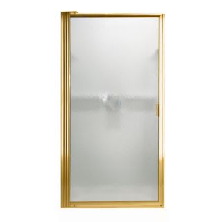 American Standard 27 1/4 in to 29 in Polished Brass Framed Pivot Shower Door