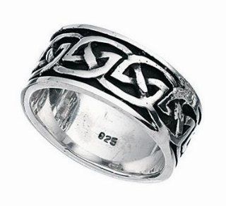 Celtic Mens Ring Hallmarked 925 Silver Sizes 7   13 You Choose Below Jewelry