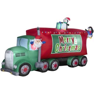 Holiday Living 6.98 ft Inflatable Fabric Merry Christmas Truck