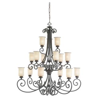 Sea Gull Lighting Acadia 15 Light Misted Bronze Chandelier