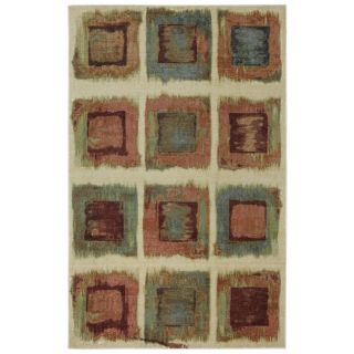 Mohawk Home Rusty Boxes 8 ft x 10 ft Rectangular Brown Block Area Rug