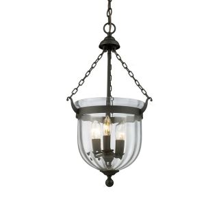 Z Lite Warwick 12.25 in W Bronze Pendant Light with Clear Shade
