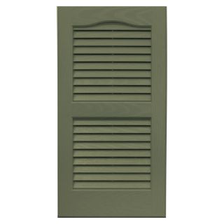 Vantage 2 Pack Colonial Green Louvered Vinyl Exterior Shutters (Common 27 in x 14 in; Actual 26.68 in x 13.875 in)