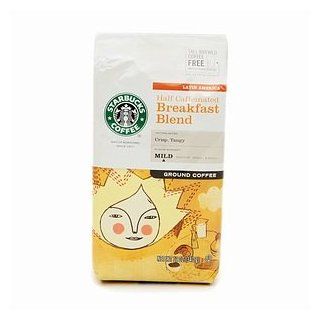 Starbucks Coffee Breakfast Blend, Half Caffeinated, Ground, 12 oz  Grocery & Gourmet Food