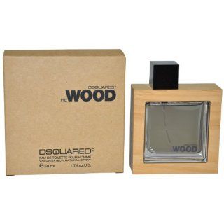 He Wood By Dsquared2 For Men Edt Spray 1.7 Oz  Dsquared Wood  Beauty