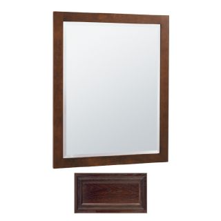 Insignia 32 in H x 26 in W Insignia Java Oak Rectangular Bathroom Mirror