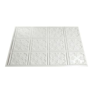 Fasade 24 1/2 in Paintable White Thermoplastic Multipurpose Backsplash