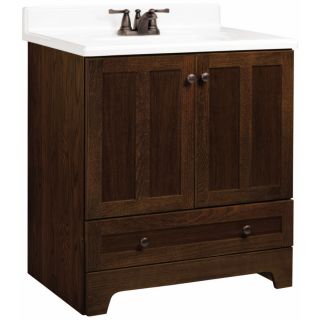 ESTATE by RSI Ashton 30 in x 21 in Cognac Oak Casual Bathroom Vanity