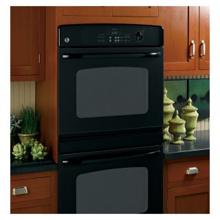 GE 30 in Self Cleaning Double Electric Wall Oven (Black)