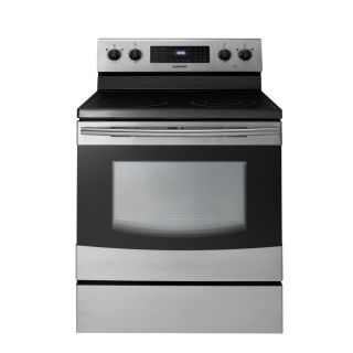 Samsung 30 in Smooth Surface Freestanding 5.9 cu ft Self Cleaning with Steam Electric Range (Stainless)