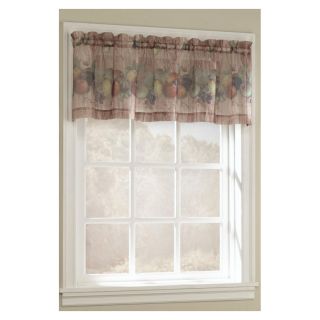 Style Selections 17 in L Multicolor Fruitgrove Tailored Valance