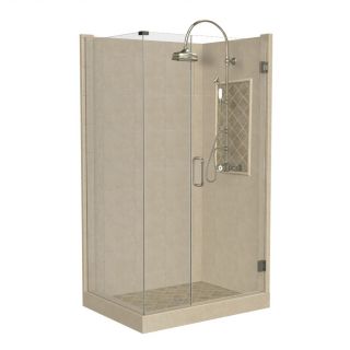 American Bath Factory Panel 86 in H x 32 in W x 36 in L Medium Square Corner Shower Kit