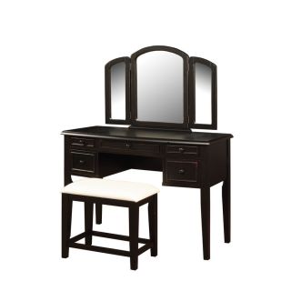 Powell Black Makeup Vanity