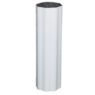 Amerimax White Metal 3 in x 10 ft Round Downspout White Aluminum
