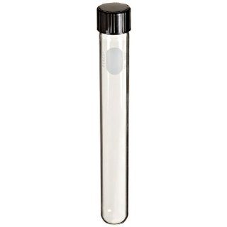 Corning Pyrex 9825 38 Borosilicate Glass Round Bottom 170mL Reusable Screw Cap Culture Tube, with Rubber Liner Phenolic Cap, 38mm OD x 200mm Length (Pack of 12) Science Lab Culture Tubes
