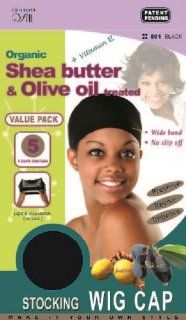 [The #1 Brand Fitt] Organic Shea Butter & Olive oil treated Stocking WIG CAP (Value Pack 5 Caps Contain) 
