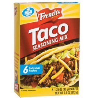 French's Taco Seasoning Mix   6/1.25 oz. packets  Grocery & Gourmet Food