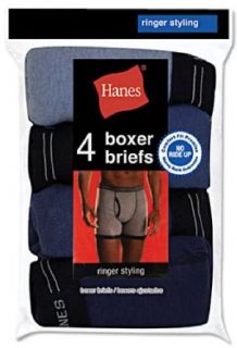 Hanes Ringer Boxer Brief # 2393P4 at  Mens Clothing store
