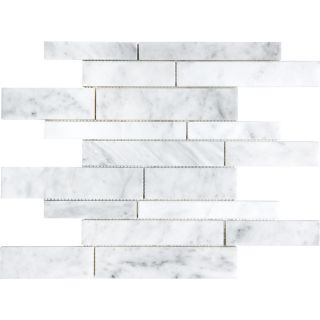 White Venatino Marble Natural Stone Mosaic Wall Tile (Common 12 in x 12 in; Actual 12 in x 12 in)