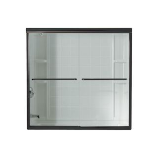 Sterling 59 5/8 in W x 55 1/2 in H Frameless Bathtub Door