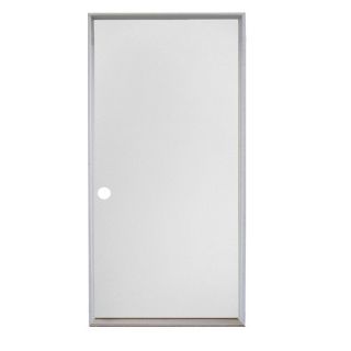 ReliaBilt Flush Prehung Inswing Steel Entry Door Prehung (Common 80 in x 36 in; Actual 81 in x 37 in)