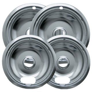 Range Kleen 10124XN Drip Pans 4 Pack Containing 2 Units 101Am and 102Am, Chrome