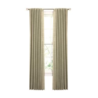 allen + roth Evington 84 in L Solid Sea Grass Back Tab Curtain Panel