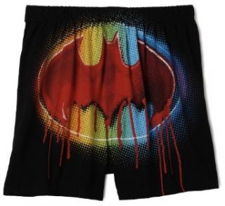 Briefly Stated Men's Batman Neon Drip Boxer,Black,Small Clothing